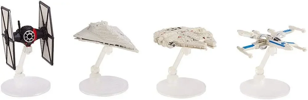 Hot Wheels Star Wars The Force Awakens Hero & Villain Starship 4-Pack